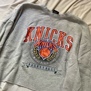 New York Knicks Cropped Crewneck Topshop
